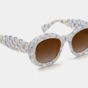 KREWE Margaret Gingham Sunglasses